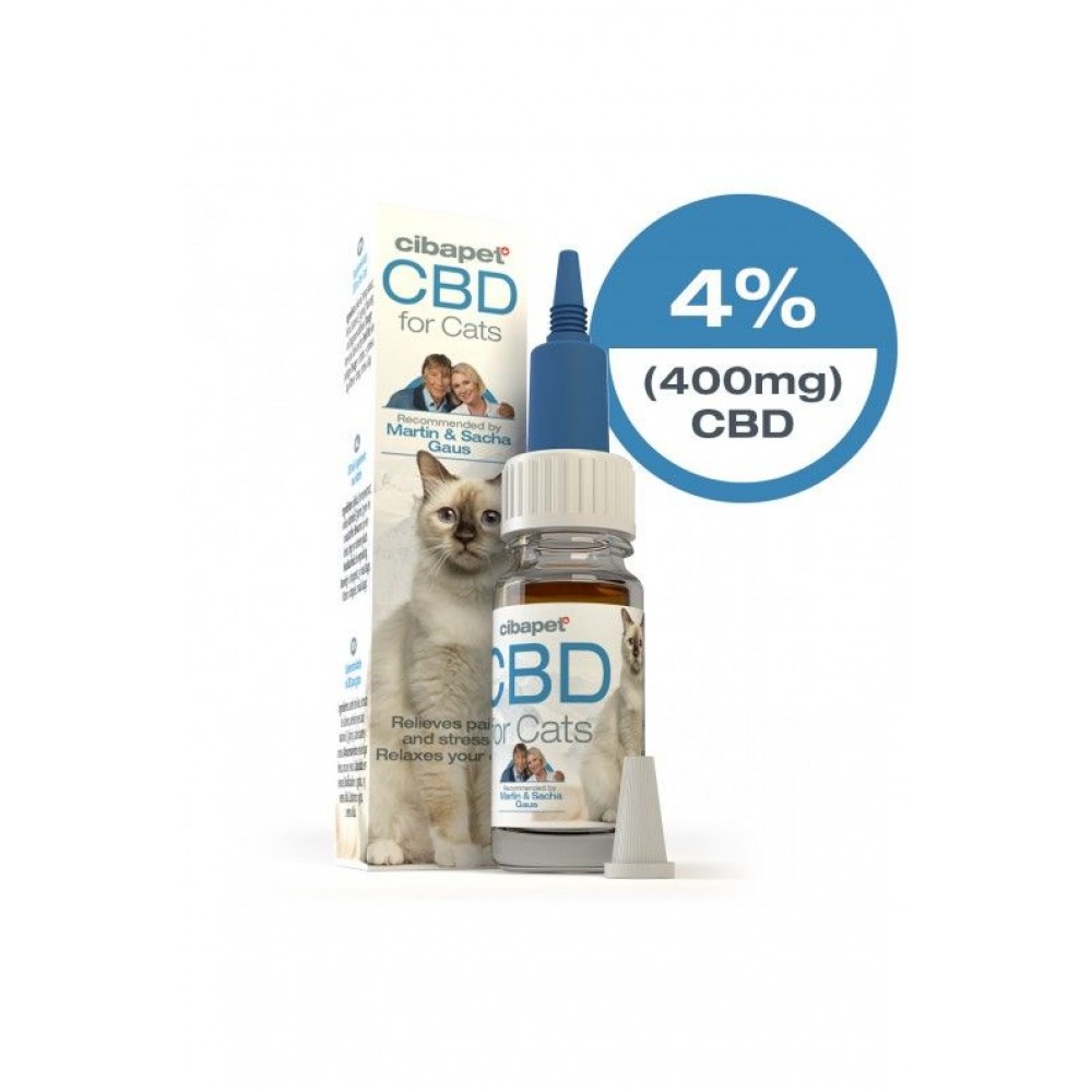 Cibapet CBD Oil έλαιο κανναβιδιόλης CBD για γάτες με Ω-3 & βιτ. Ε 4% 400mg 10 ml