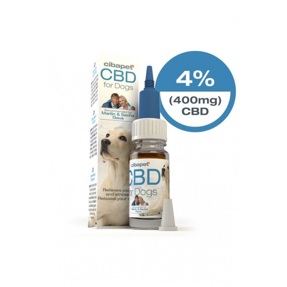 Cibapet CBD Oil έλαιο κανναβιδιόλης για σκύλους με Ω- 3 & βιτ. Ε 4% 400mg 10 ml