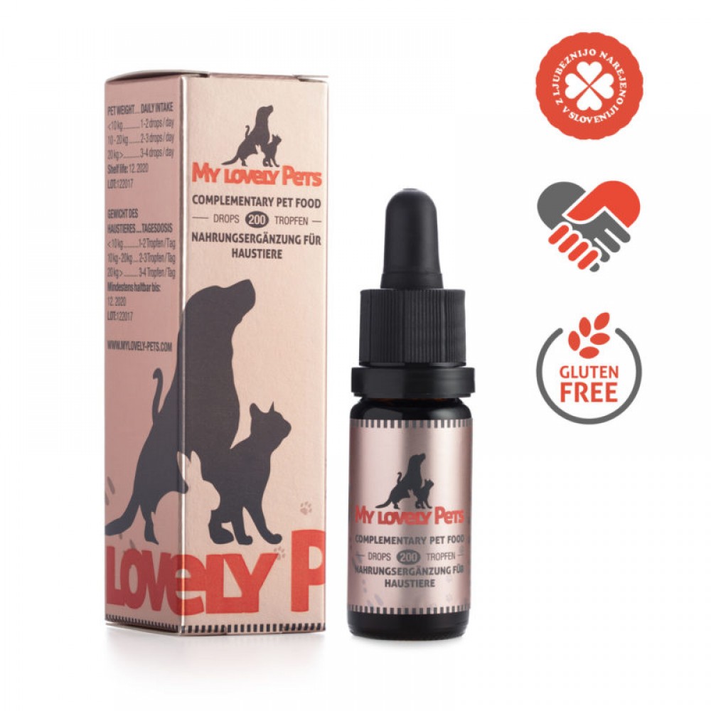 My Lovely Pets έλαιο κανναβιδιόλης CBD για κατοικίδια 2% 200mg 10 ml