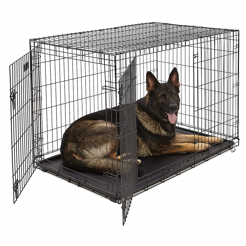 Μεταλλικό κλουβί μεταφοράς και εκπαίδευσης σκύλου 124x76x83 εκ.