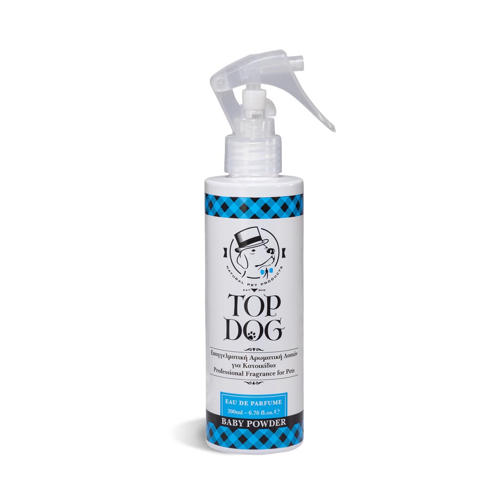 Top Dog Baby Powder υποαλλεργικό άρωμα καλλωπισμού με έλαιο τζοτζόμπα για ενυδάτωση δέρματος 200 ml