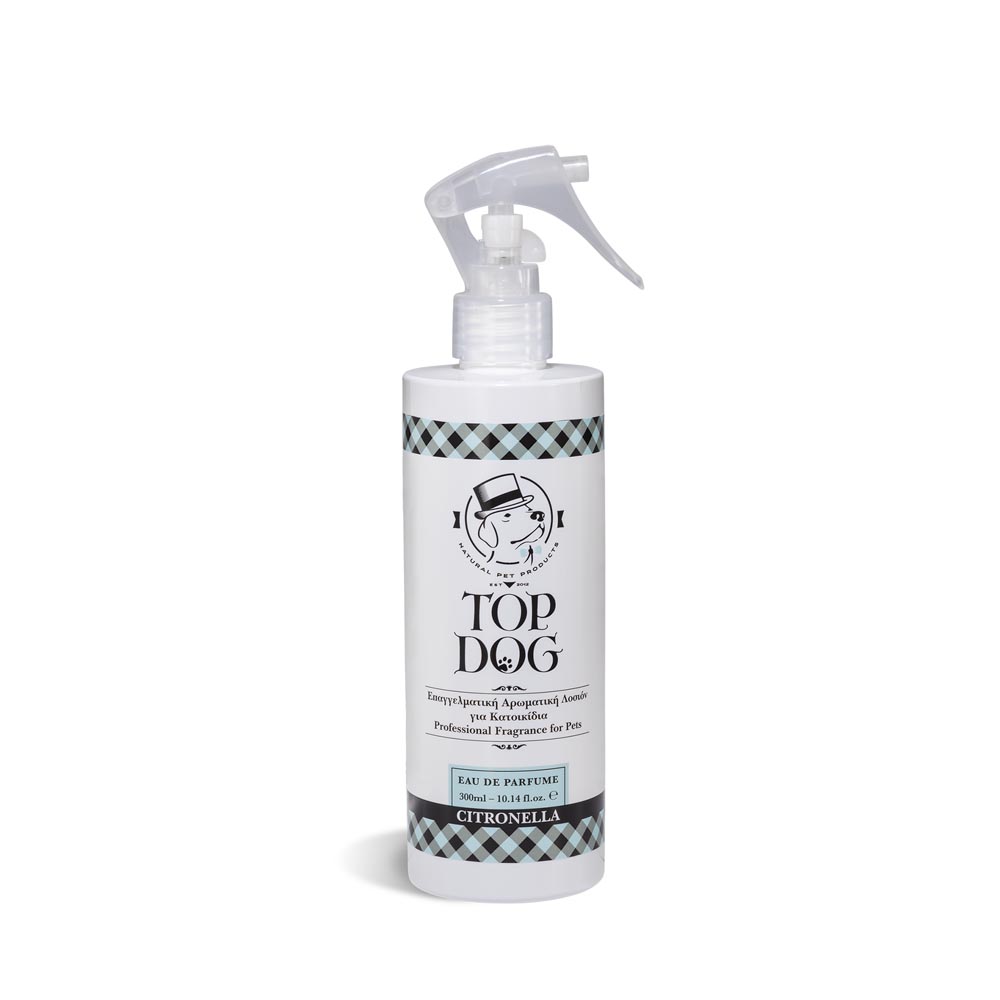 Top Dog Σιτρονέλα spray αντιπαρασιτικό για σκύλους με αιθέρια έλαια και βιταμίνη Ε 300 ml