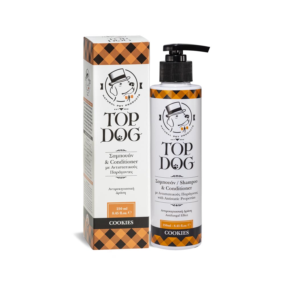 Top Dog Cookies αντιμυκητιακό σαμπουάν και conditioner με αιθέριο έλαιο λεβάντας 250 ml