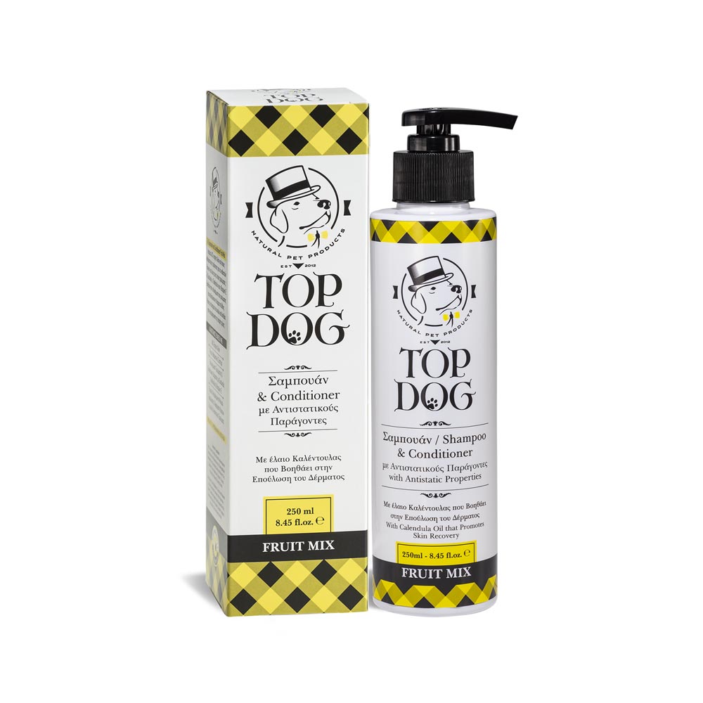 Top Dog Fruit Mix σαμπουάν/conditioner με έλαιο καλέντουλας για επούλωση 250 ml