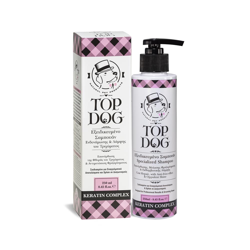 Top Dog Keratin Complex εξειδικευμένο σαμπουάν κατά της τριχόπτωσης 250 ml